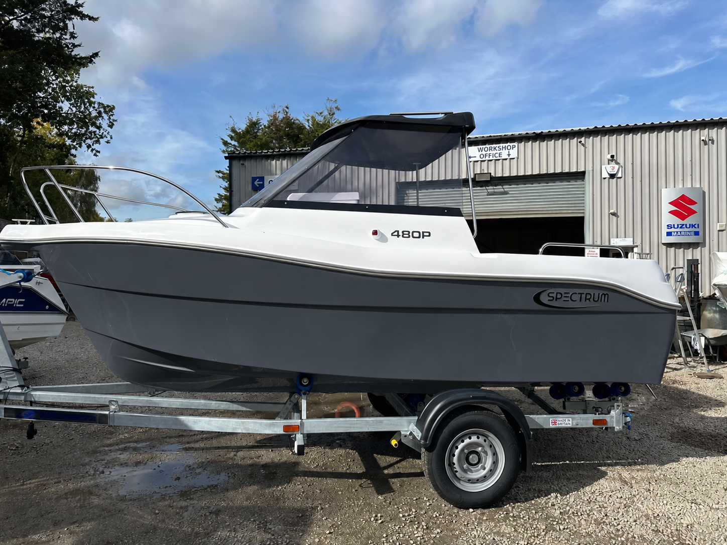 Anthracite grey Spectrum 480P on the water